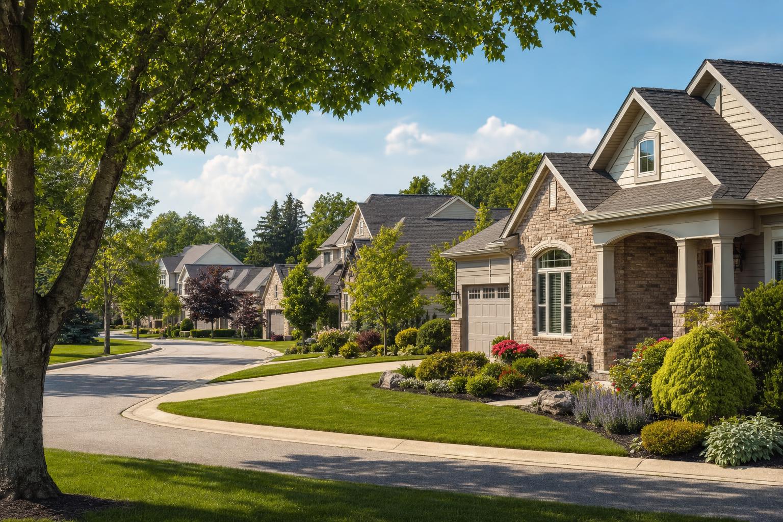 Editorial neighborhood illustration for Subdivision For Sandstone Ridge in Berea, OH