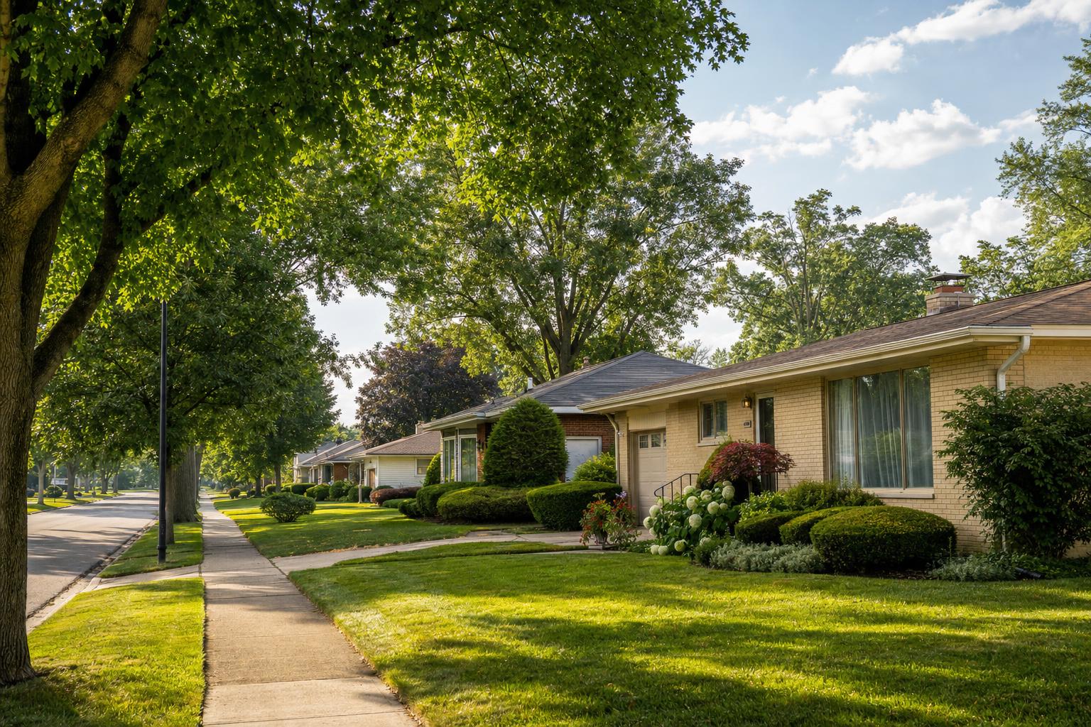 Editorial neighborhood illustration for Claudia Resub in Brook Park, OH