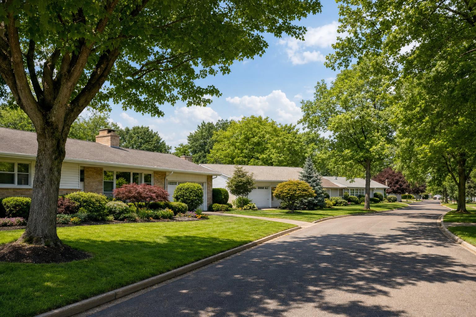 Editorial neighborhood illustration for Eastlake Estates Subdivision in Eastlake, OH