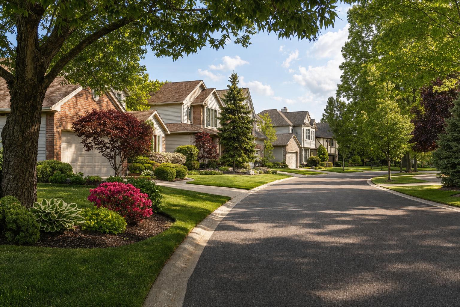 Editorial neighborhood illustration for Wh Brookside Est in Hinckley, OH
