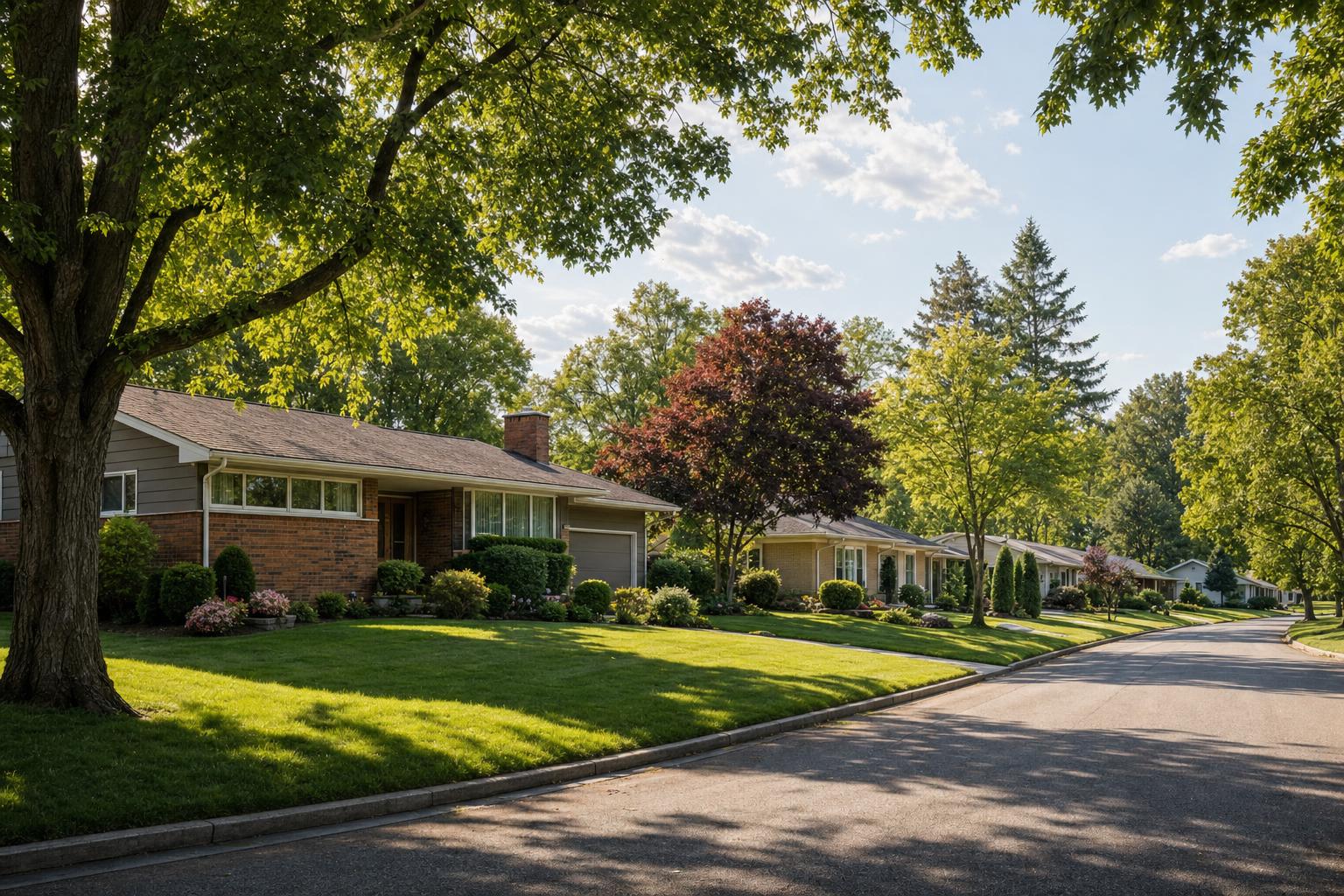 Editorial neighborhood illustration for Crestwood in Mantua, OH