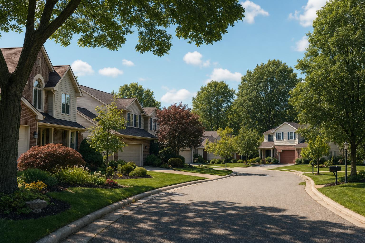 Editorial neighborhood illustration for Richfield 01 in Richfield, OH