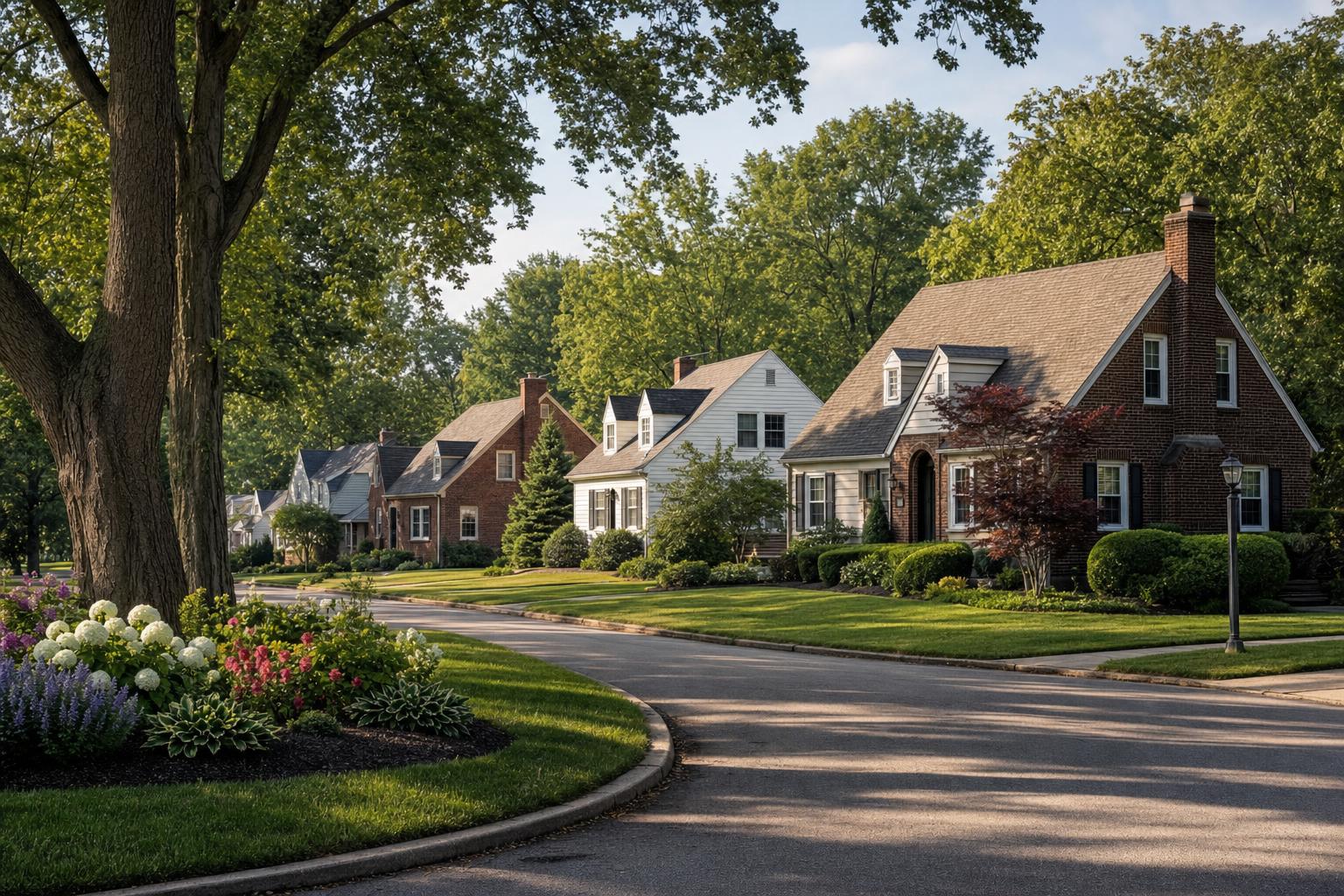 Editorial neighborhood illustration for Silver Lake Est in Stow, OH