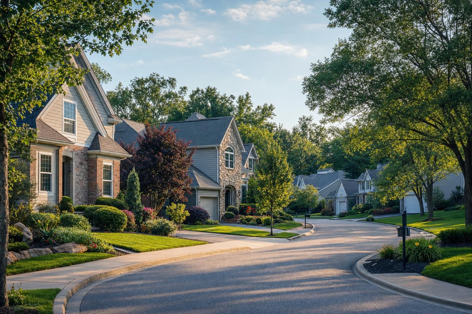 Editorial neighborhood illustration for Greentree in Streetsboro, OH