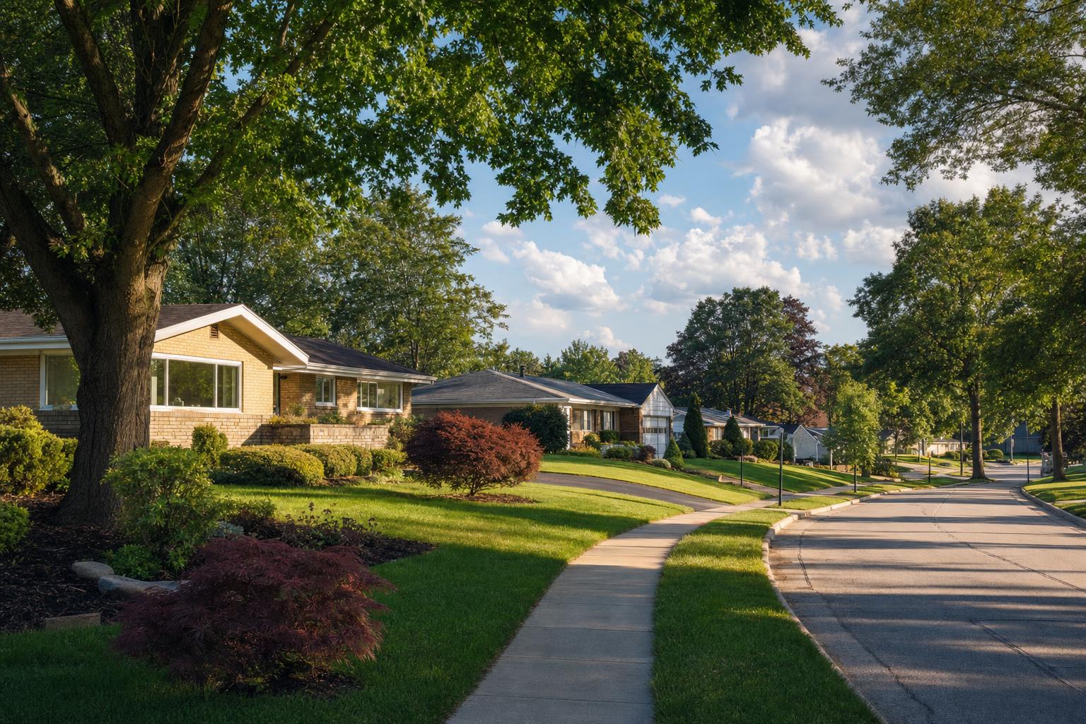 Editorial neighborhood illustration for Overlook Estates No 1 in Wickliffe, OH