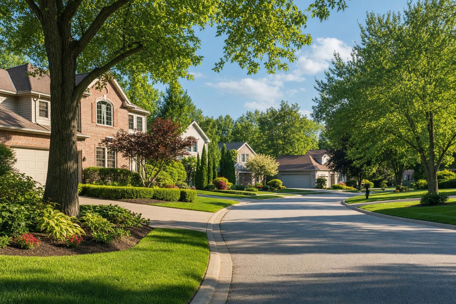 Editorial neighborhood illustration for Regency Woods Subdivision in Willoughby, OH